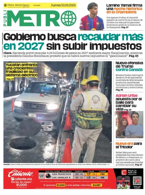 Portada de Publimetro Merida