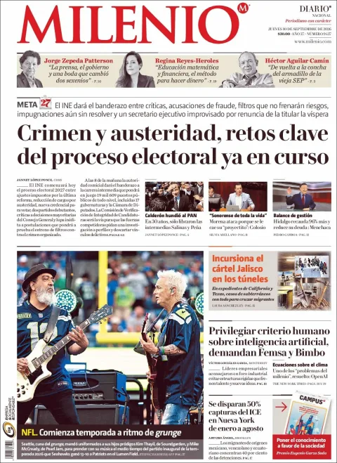 Portada de Milenio