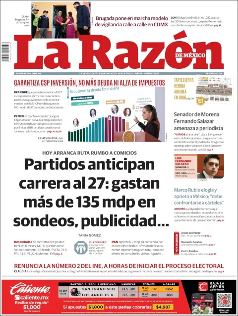 Portada de La Razon