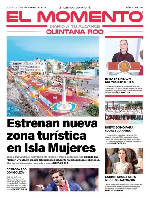 Portada de El Momento Quintana Roo