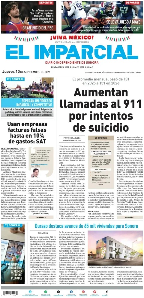 Portada de El Imparcial