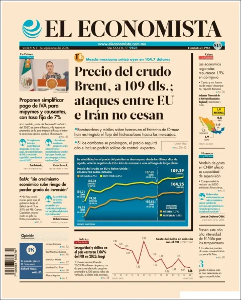 Portada de El Economista