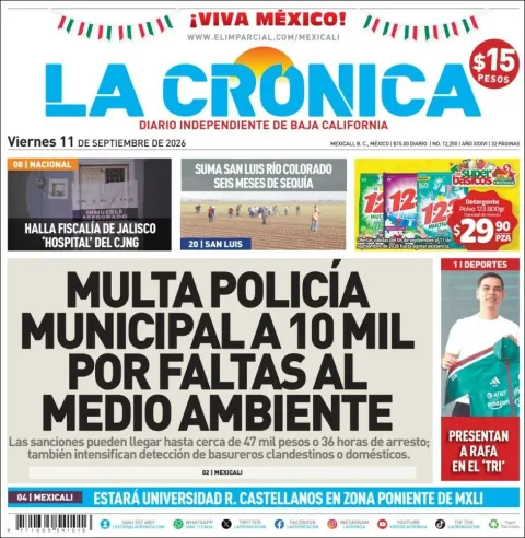 Portada de La Cronica