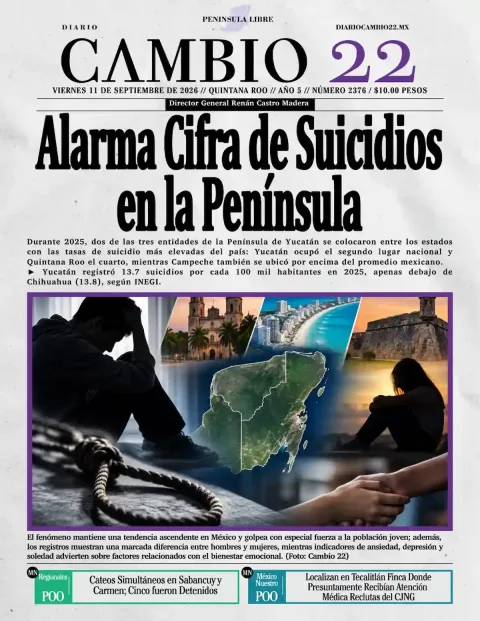 Portada de Diario Cambio 22 (contraportada)