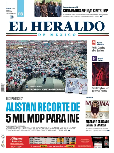 Portada de El Heraldo de Mexico