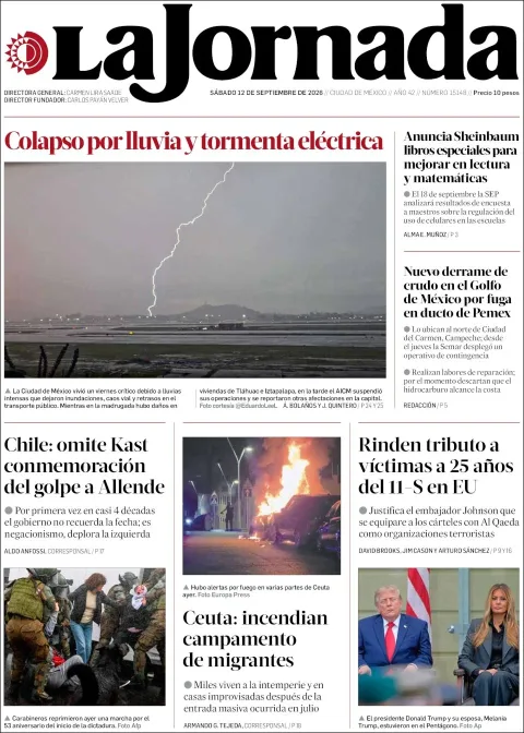 Portada de La Jornada