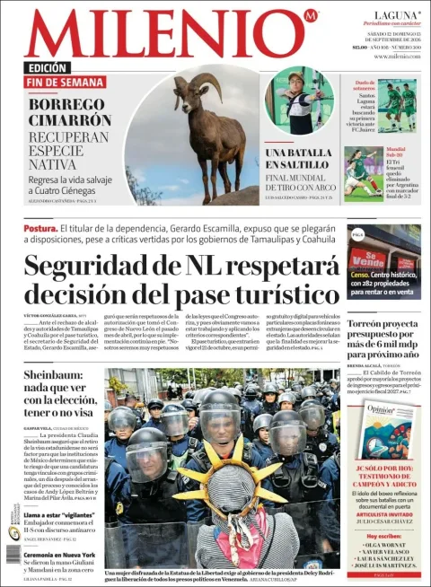 Portada de Milenio Laguna