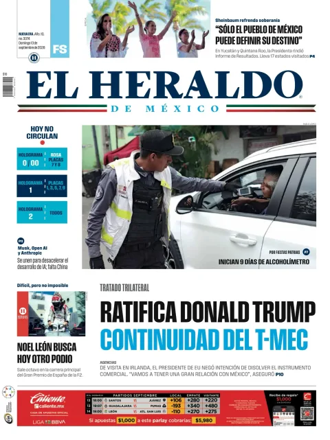 Portada de El Heraldo de Mexico