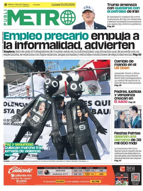 Portada de Publimetro Merida