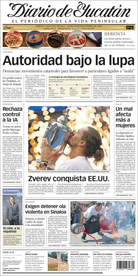 Portada de Diario de Yucatán