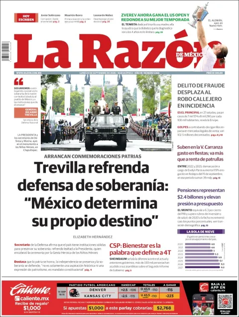 Portada de La Razon