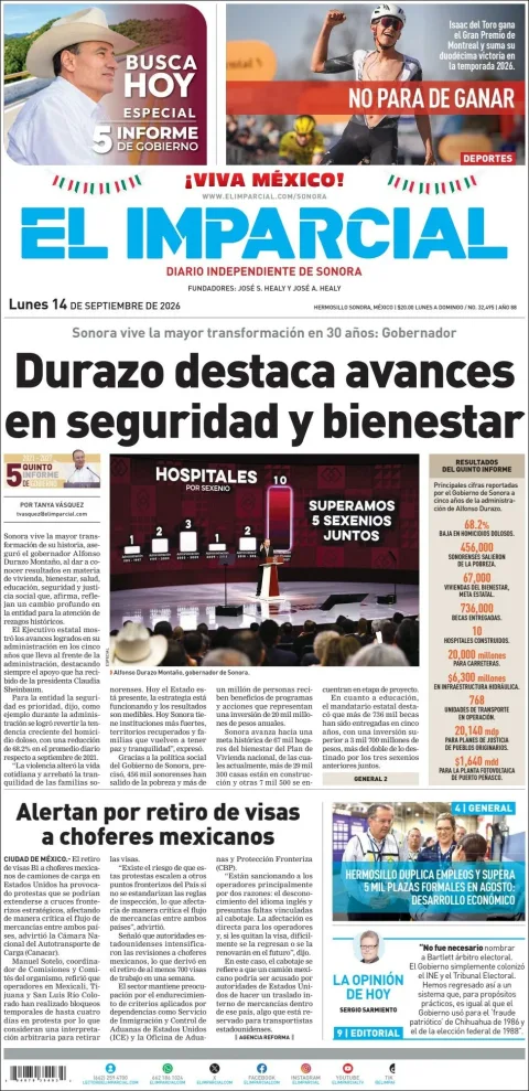 Portada de El Imparcial