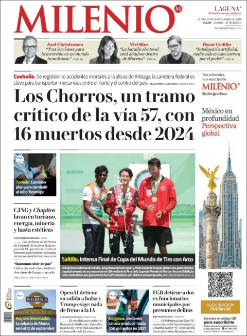 Portada de Milenio Laguna