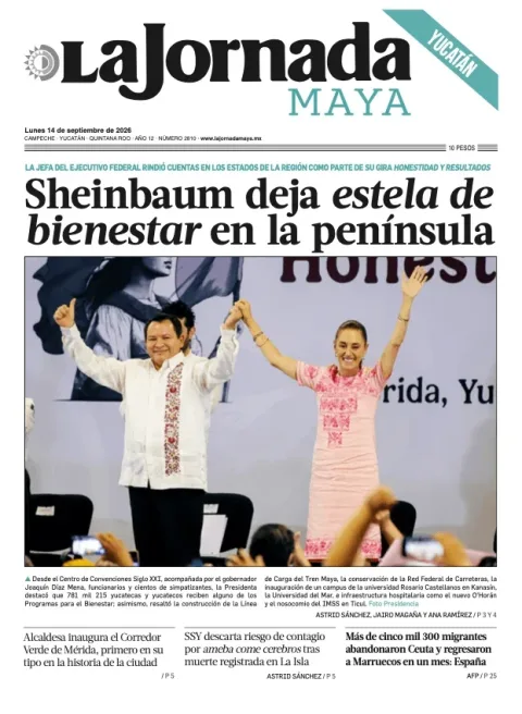 Portada de La Jornada Maya Yucatán