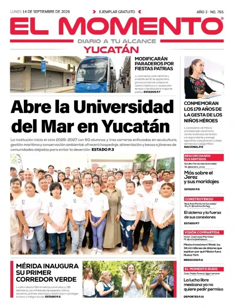 Portada de El Momento Yucatan