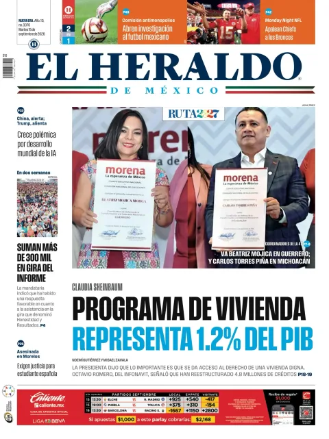Portada de El Heraldo de Mexico