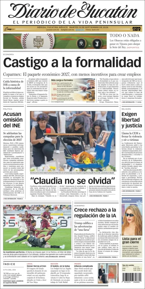 Portada de Diario de Yucatán