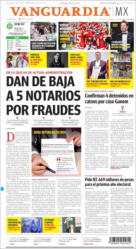 Portada de Vanguardia