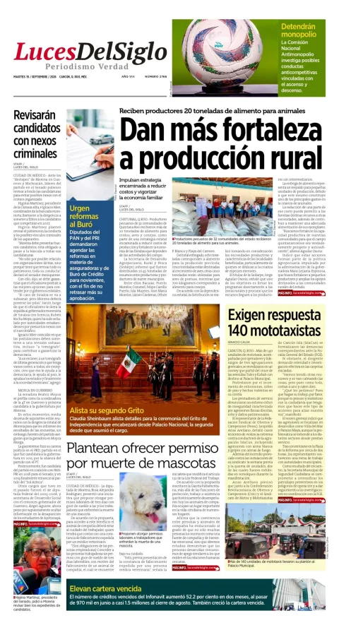 Portada de Luces del Siglo