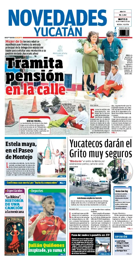 Portada de Novedades Yucatan