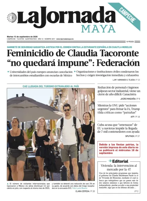 Portada de La Jornada Maya Campeche