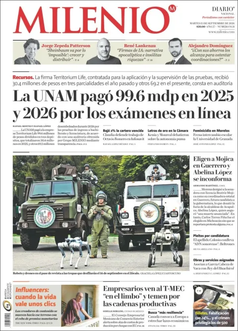 Portada de Milenio