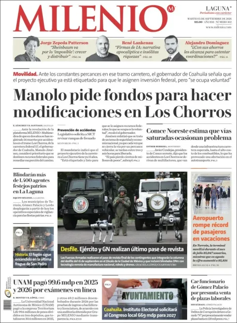 Portada de Milenio Laguna