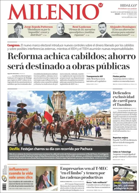 Portada de Milenio Hidalgo