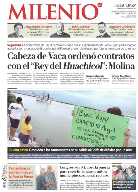 Portada de Milenio Tamaulipas