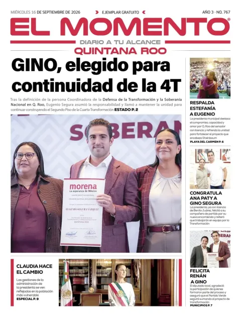 Portada de El Momento Quintana Roo