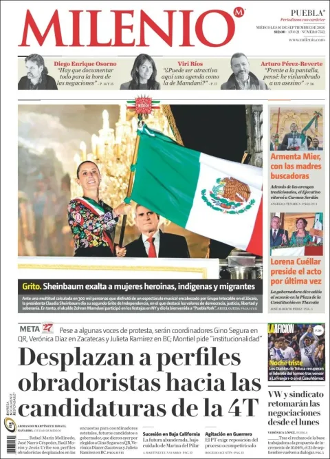 Portada de Milenio Puebla