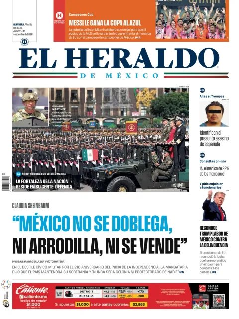 Portada de El Heraldo de Mexico
