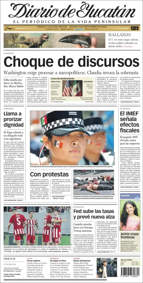 Portada de Diario de Yucatán