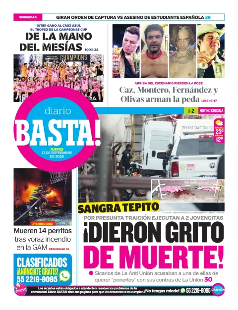 Portada de Basta! (contraportada)
