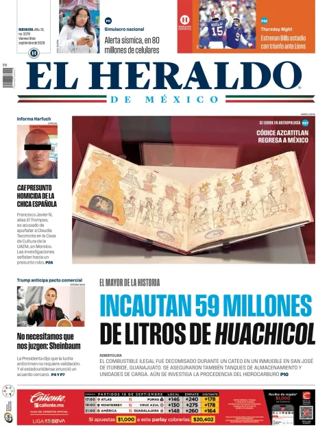 Portada de El Heraldo de Mexico
