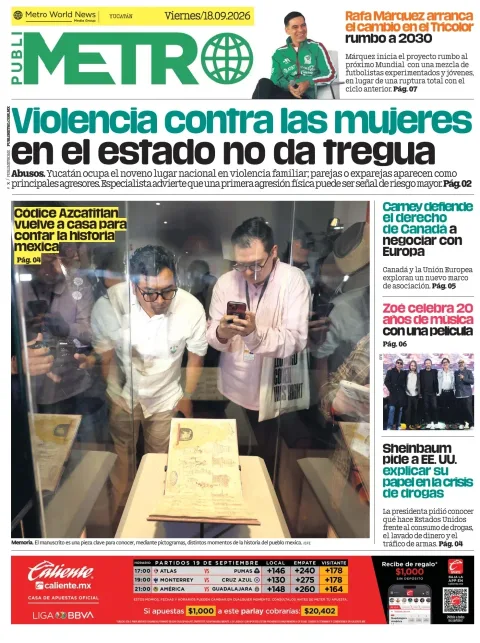 Portada de Publimetro Merida