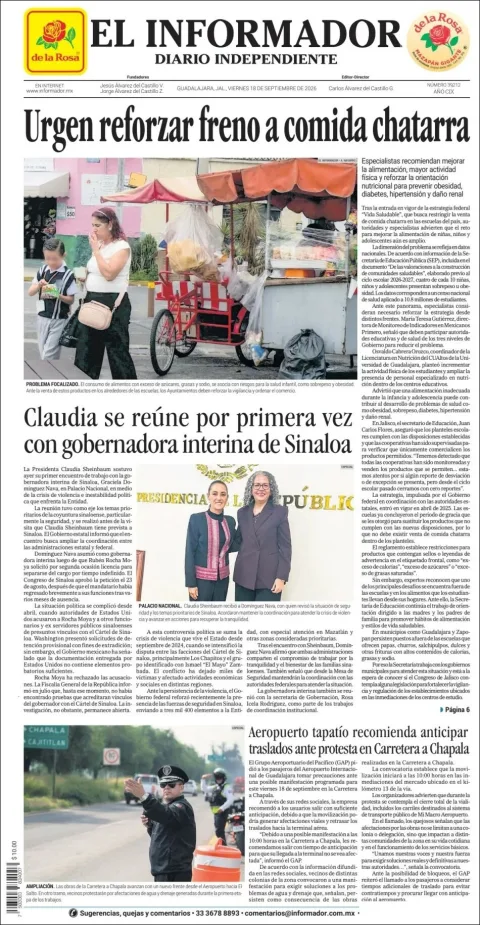 Portada de El Informador