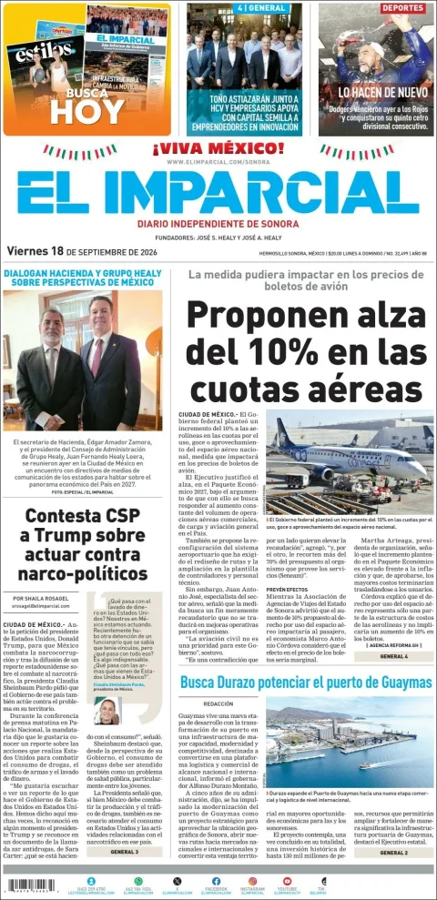Portada de El Imparcial