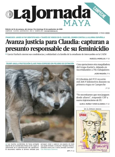Portada de La Jornada Maya Campeche