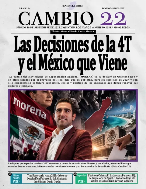 Portada de Diario Cambio 22 (contraportada)