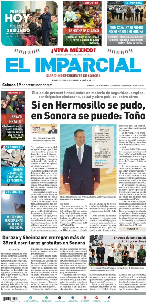 Portada de El Imparcial