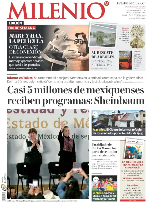 Portada de Milenio Edo de Mexico