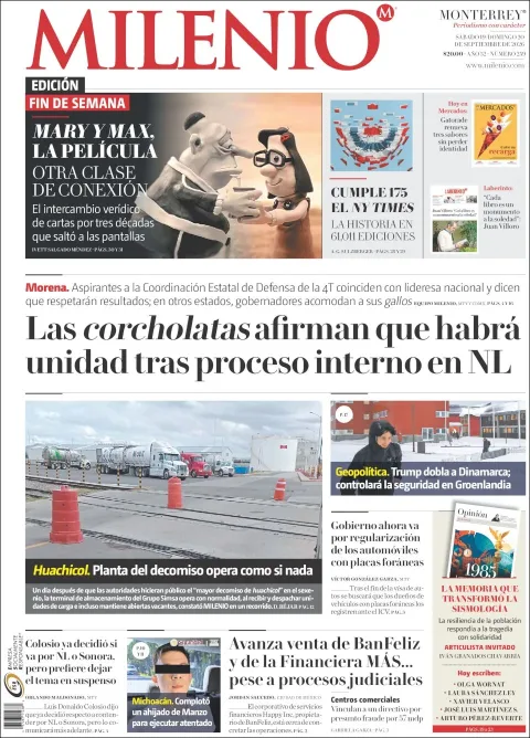 Portada de Milenio
