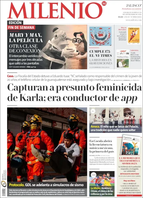 Portada de Milenio Jalisco