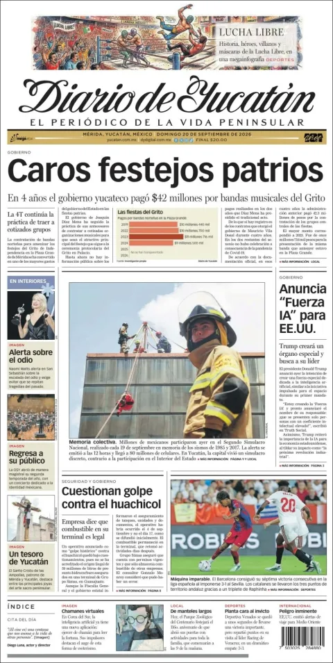 Portada de Diario de Yucatán
