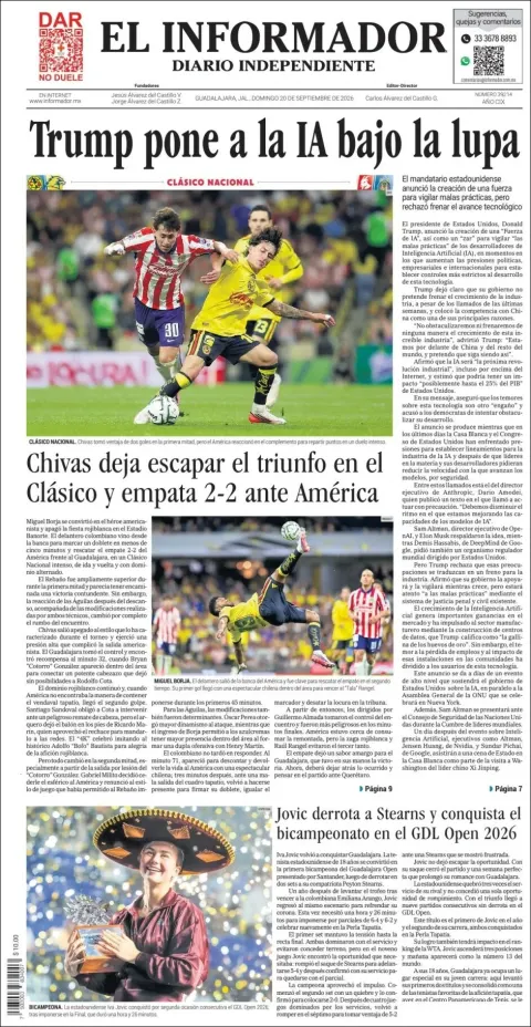 Portada de El Informador