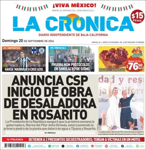Portada de La Cronica