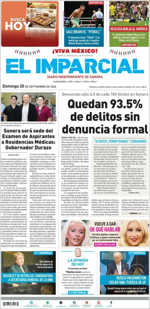 Portada de El Imparcial