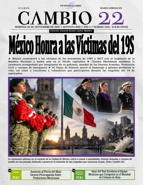 Portada de Diario Cambio 22 (portada)