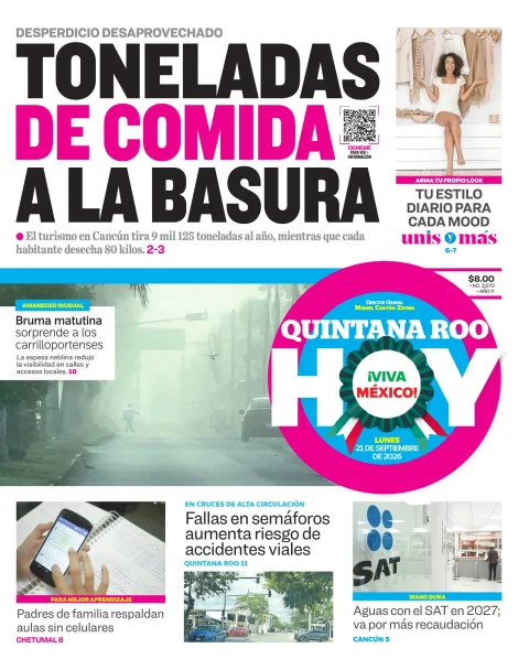 Portada de Quintana Roo Hoy (portada)